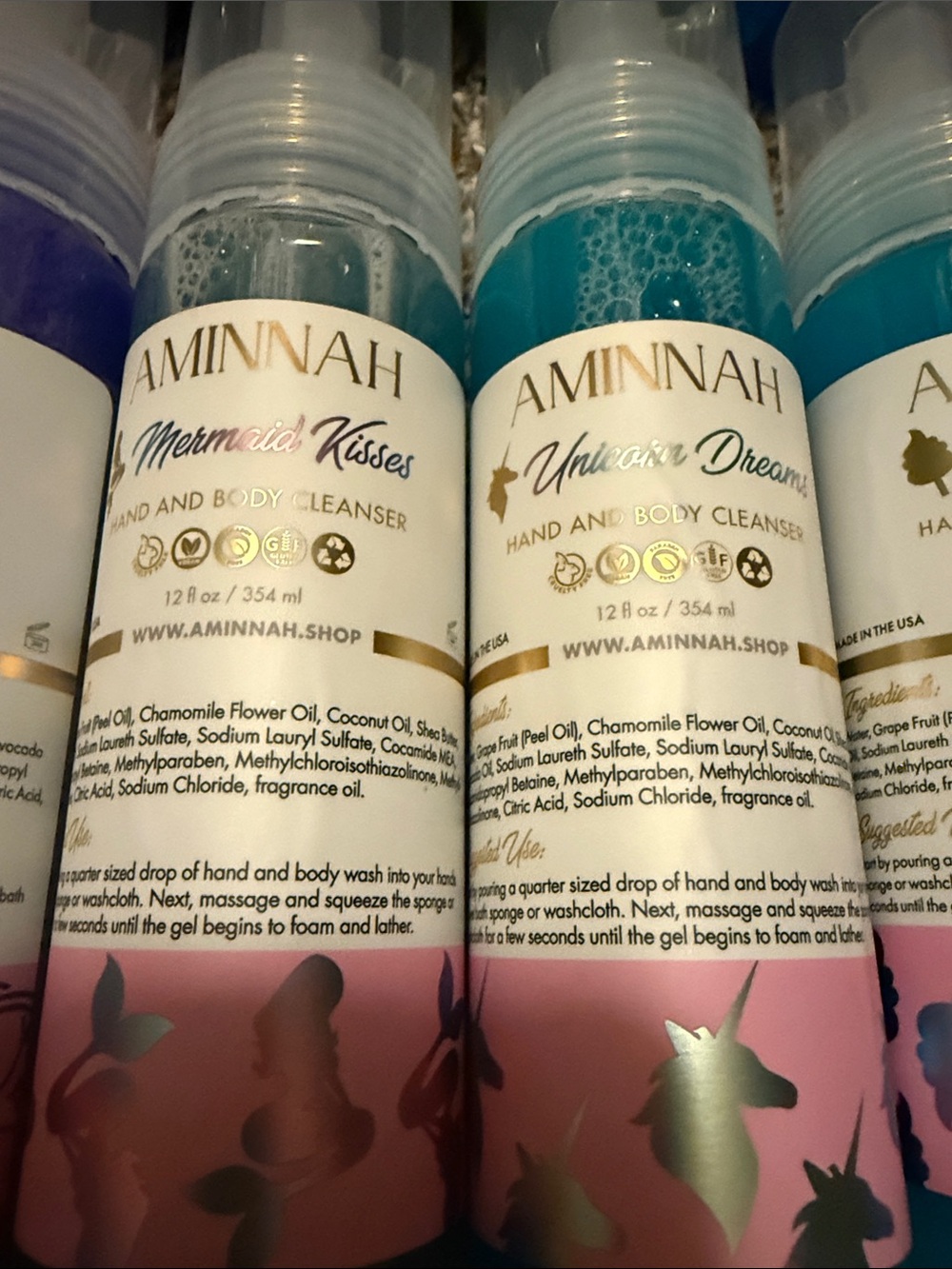 NEW! Aminnah Hand and Body Cleanser FULL SIZE - Choice of 12 different scents - Picture 3 of 11